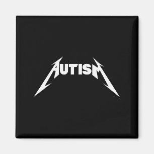 Aimant Conception drôle Autisme Squelette Mème Métal Rock