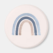 Aimant Conception du Boho bleu et arc-en-ciel de pêche (Devant)