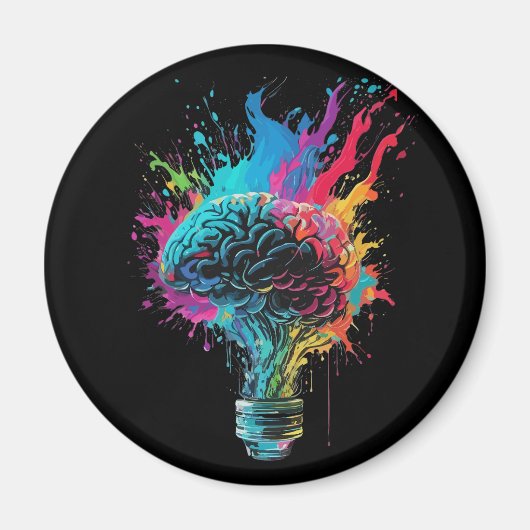 Aimant Conception Du Cerveau Avec Explosion De Bulbe Colo (Devant)