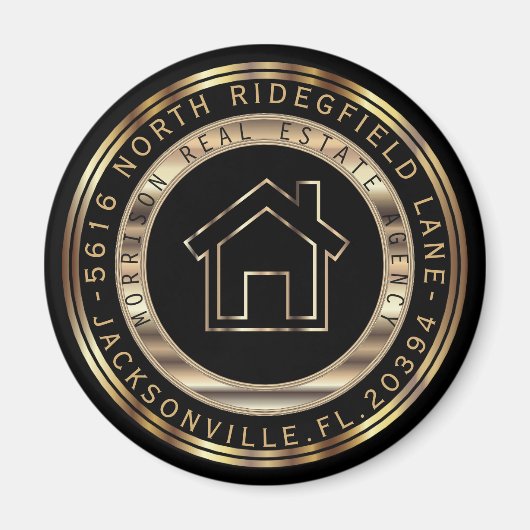 Aimant Conception du convertisseur or et métal noir (Devant)