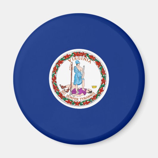 Aimant Conception du drapeau de l'État de Virginie (Devant)