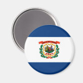 Aimant Conception du drapeau de l'État de Virginie-Occide (Recto/Verso)