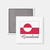 Aimant Conception du drapeau du Groenland (Recto/Verso)