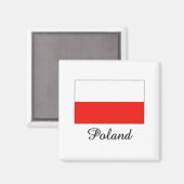 Aimant Conception du drapeau polonais (Recto/Verso)