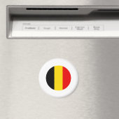Aimant Conception du drapeau rond de Belgique (In Situ (Lave-vaisselle))