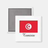 Aimant Conception du drapeau tunisien (Recto/Verso)
