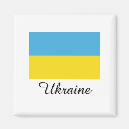 Aimant Conception du drapeau ukrainien (Devant)