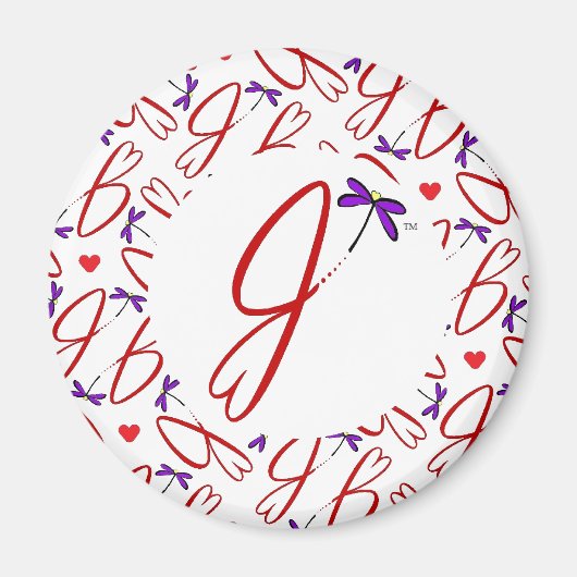 Aimant Conception du logo de Jean Hart (Devant)