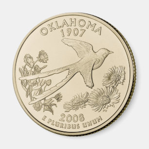 Aimant Conception du quartier public de l'Oklahoma teinté