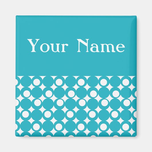 Aimant Conception d'une boule mod turquoise @ Emporio Mof (Devant)