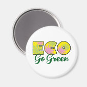 Aimant Conception Éco Rétro Verte (Recto/Verso)