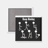 Aimant Conception Fitness en noir et blanc (Recto/Verso)