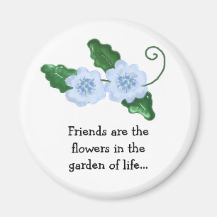 Aimant Conception florale avec message d'amitié