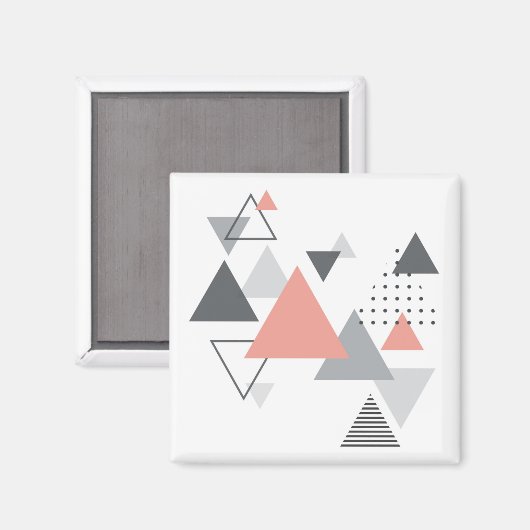 Aimant Conception géométrique scandinave Abstraite (Recto/Verso)