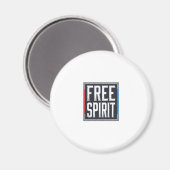 Aimant Conception Graphique Boîte Esprit Libre Patriotiqu (Recto/Verso)