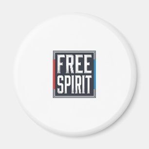 Aimant Conception Graphique Boîte Esprit Libre Patriotiqu