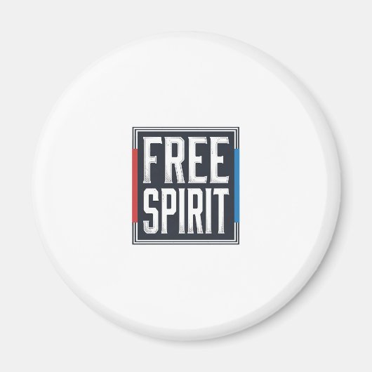 Aimant Conception Graphique Boîte Esprit Libre Patriotiqu (Devant)