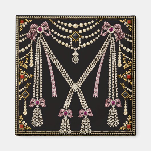 Aimant Conception inspirée de Marie Antoinette bijoux (Devant)