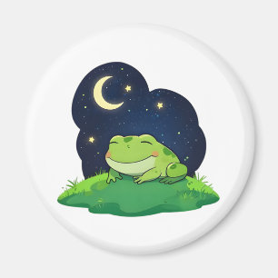 Aimant Conception mignonne de grenouille regardant les ét