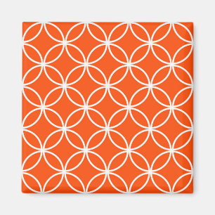 Aimant Conception moderne de cercles superposés en orange