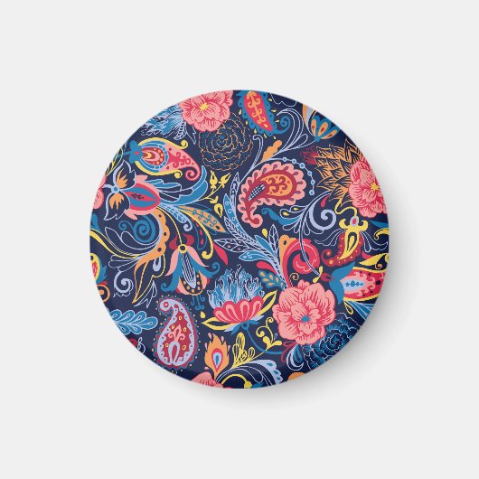 Aimant Conception Motif vintage Paisley sans faille (Devant)