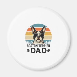 Aimant Conception Papa Boston Terrier Amant de Chien Vint