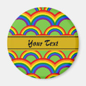Aimant Conception personnalisée avec motif arc-en-ciel tr (Devant)