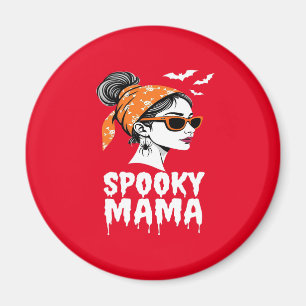 Aimant Conception rétro éffrayant Mama Halloween