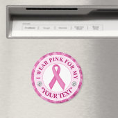 Aimant Conception Ruban Rose pour la sensibilisation au c (In Situ (Lave-vaisselle))