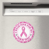 Aimant Conception Ruban Rose pour la sensibilisation au c (In Situ (Lave-vaisselle))