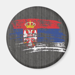 Aimant Conception serbe fraîche de drapeau
