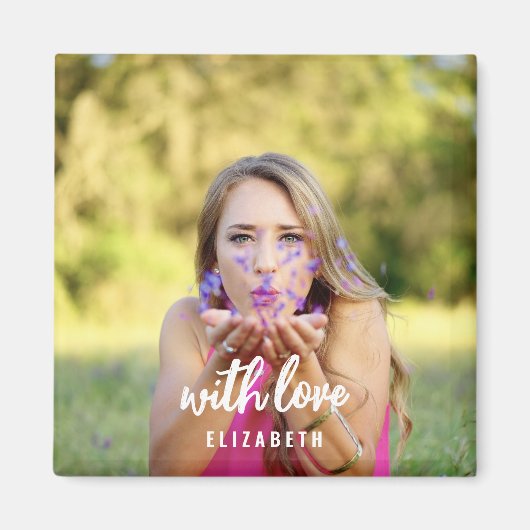 Aimant Conception simple de photo de douche de mariée mod (Devant)