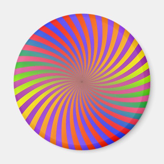 Aimant Conception spirale psychédélique : (Devant)