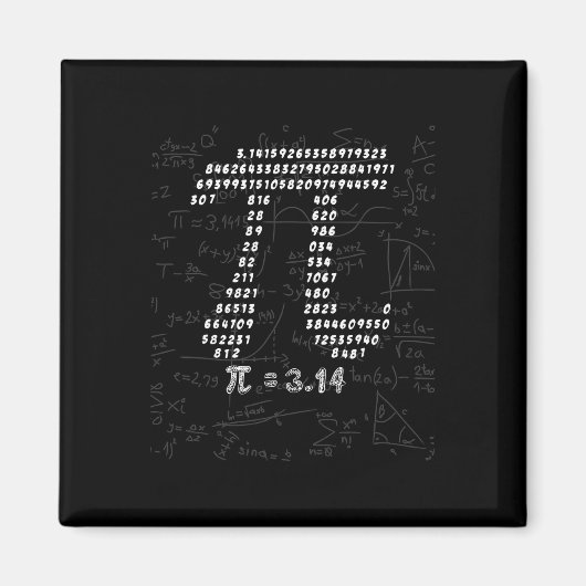 Aimant Conception Symbole Pi Funny Pour Mars 14th Pi Day  (Devant)