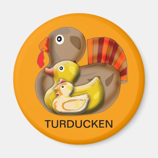 Aimant Conception Turducken personnalisable (Devant)