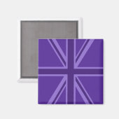 Aimant Conception Union Jack violette (Recto/Verso)