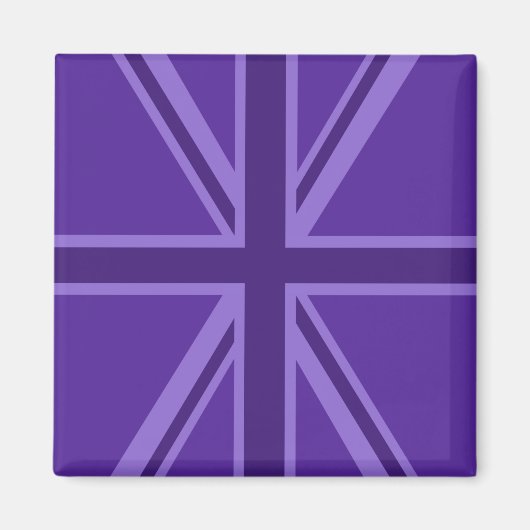 Aimant Conception Union Jack violette (Devant)