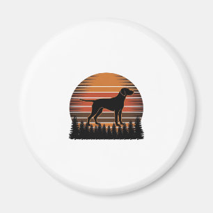 Aimant Conception vectorielle de chien de chasse vintage