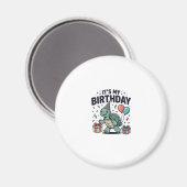 Aimant Conception vectorielle de fête de tortue d'anniver (Recto/Verso)