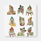 Aimant Conception vintage du visage clown (Devant)