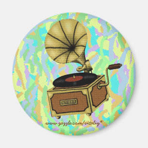 Aimant Conception vintage fraîche d'aimant de phonograph