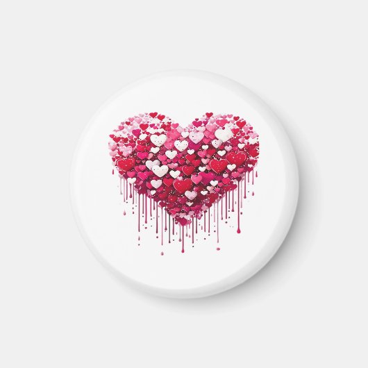 Aimant Conceptions de cœur de la Saint-Valentin Peinture (Devant)