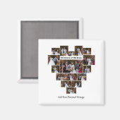 Aimant Concevez votre propre coeur d'amour en forme de co (Recto/Verso)