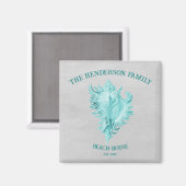 Aimant conch turquoise (Recto/Verso)