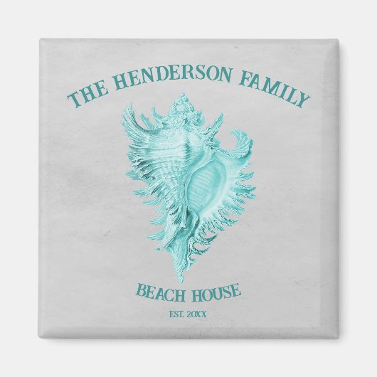 Aimant conch turquoise (Devant)