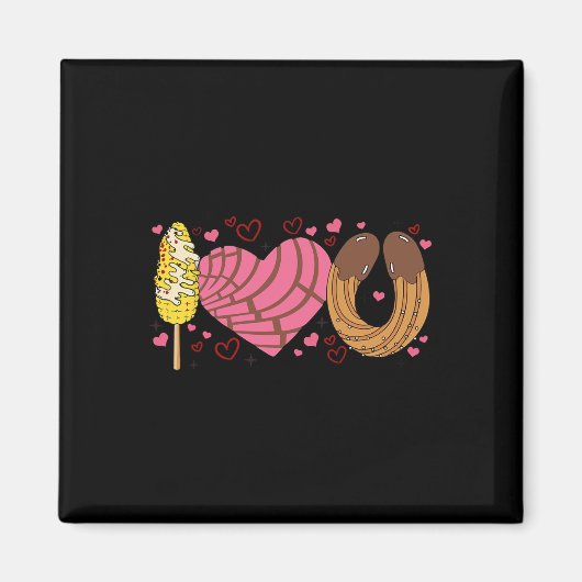 Aimant Conchas je t'aime Saint-Valentin Mexicain Valentin (Devant)