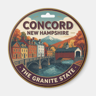 Aimant Concord capitale du New Hampshire, souvenir de voy