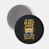 Aimant Conducteur de bus autant d'enfants (Recto/Verso)