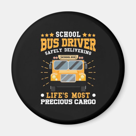 Aimant Conducteur de bus scolaire en toute sécurité (Devant)