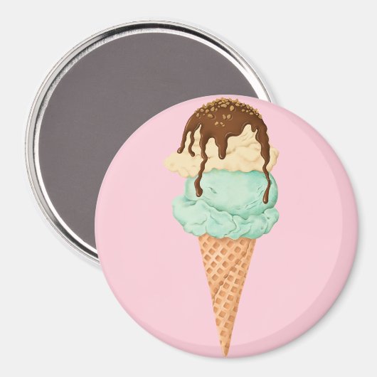 Aimant Cône crème glacée (Recto/Verso)